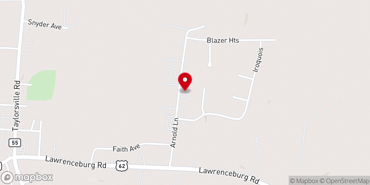 Map showing location of Fairmount Church of Christ