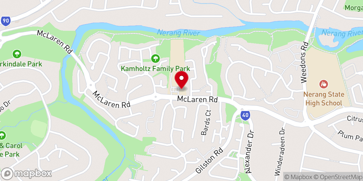 Map showing location of St Brigid's Catholic Parish