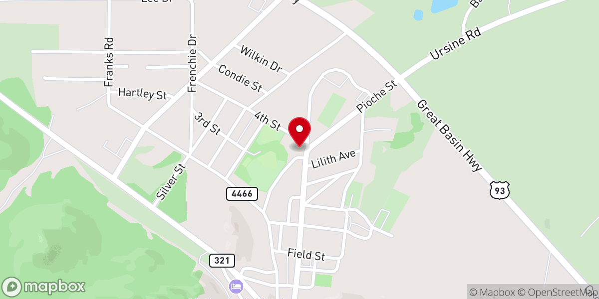 Map showing location of Lincoln County Court House