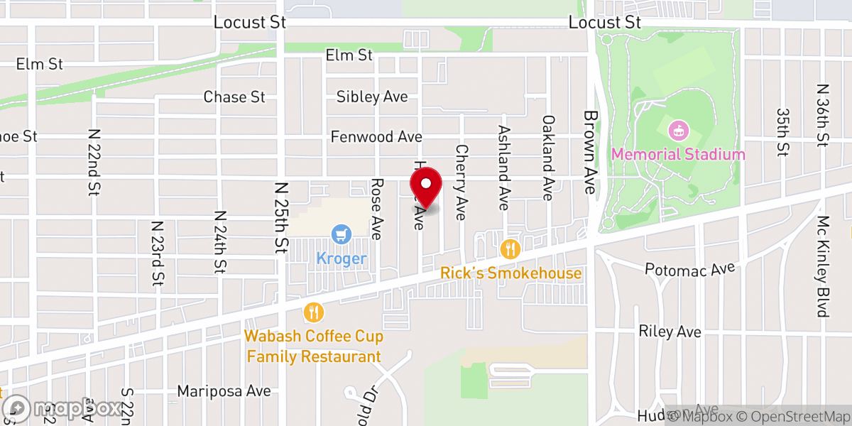 Map showing location of Cornerstone Bible Wesleyan Church