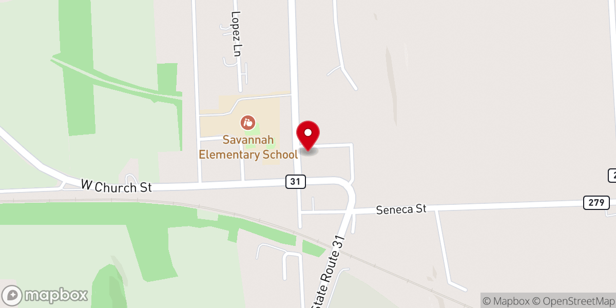 Map showing location of Congregational Church-Savannah