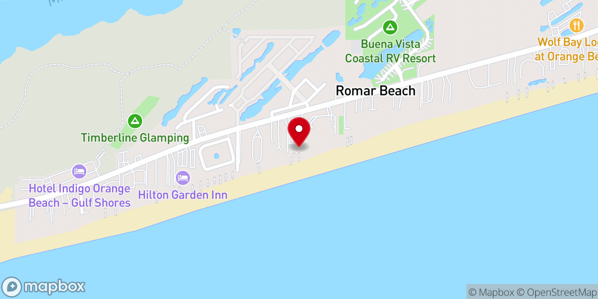 Map showing location of Romar Beach Baptist Church