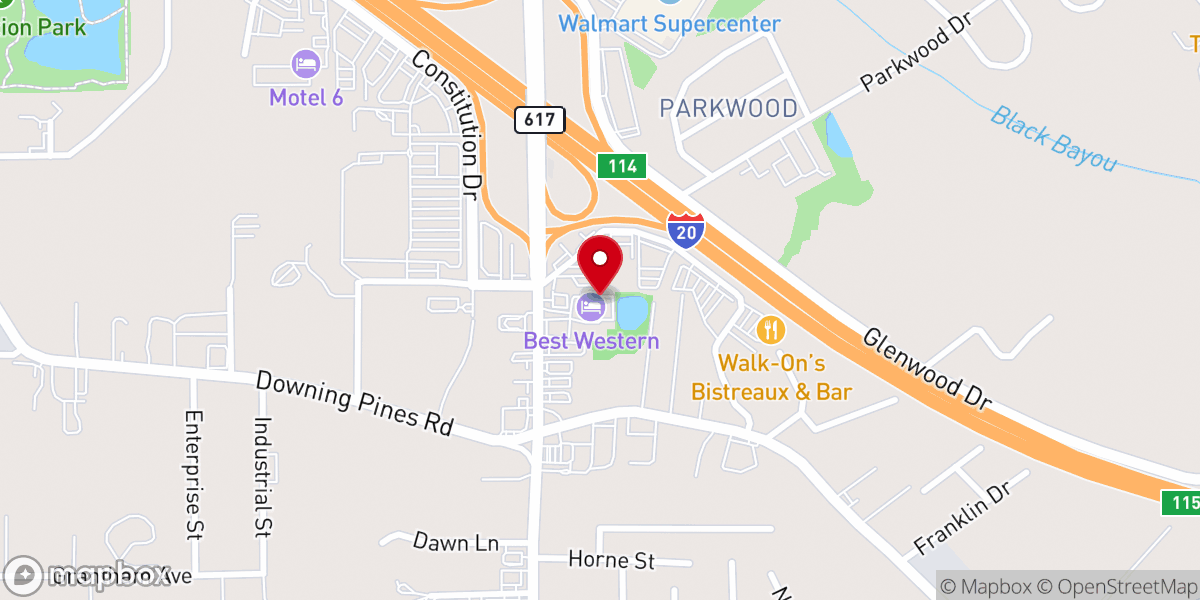 Map showing location of Newellton Chapel baptist Church