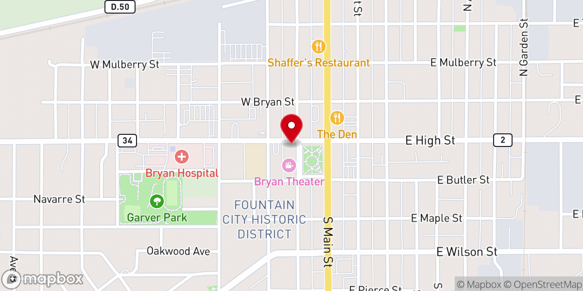 Map showing location of Fearfully Made Boutique