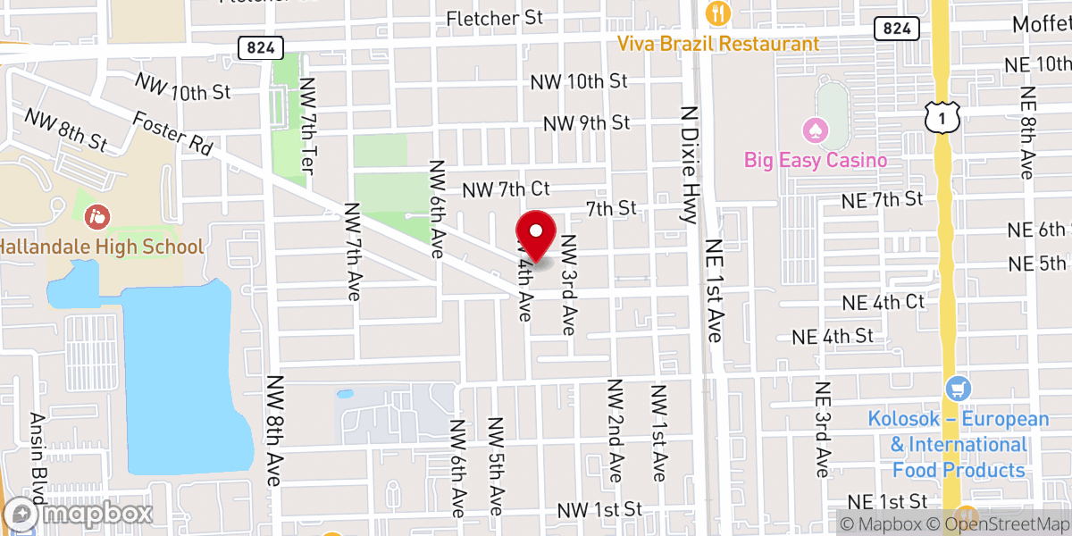 Map showing location of Bethel House of God