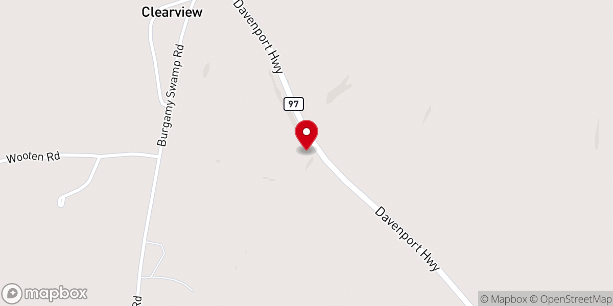 Map showing location of Hillside Missionary Baptist Church