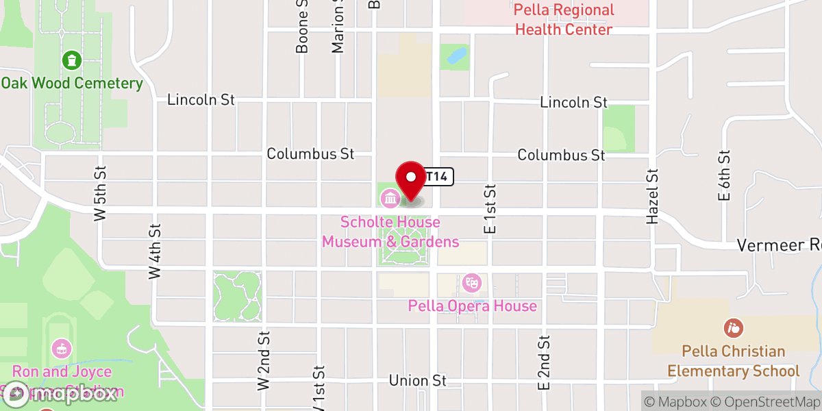 Map showing location of Covenant Reformed Church
