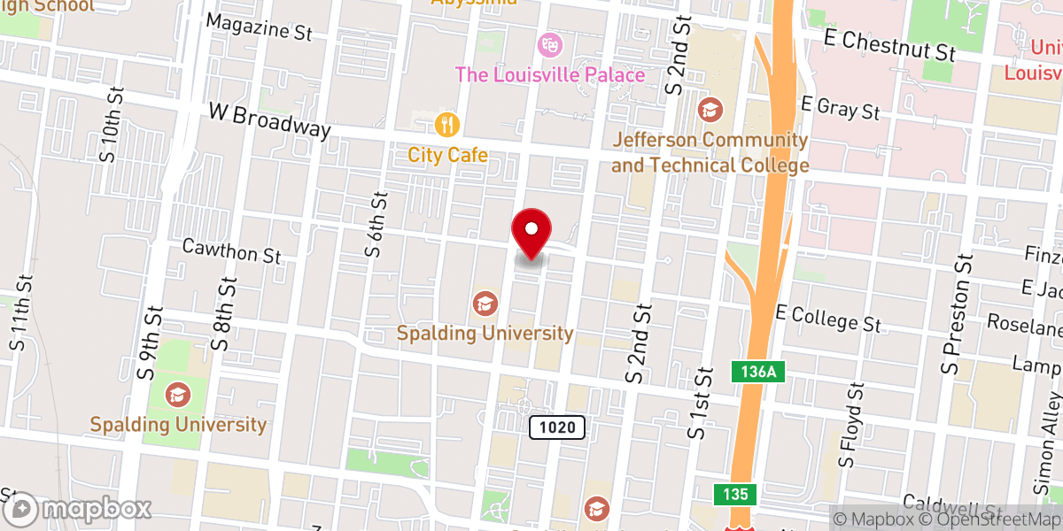 Map showing location of Central Louisville Community Ministries