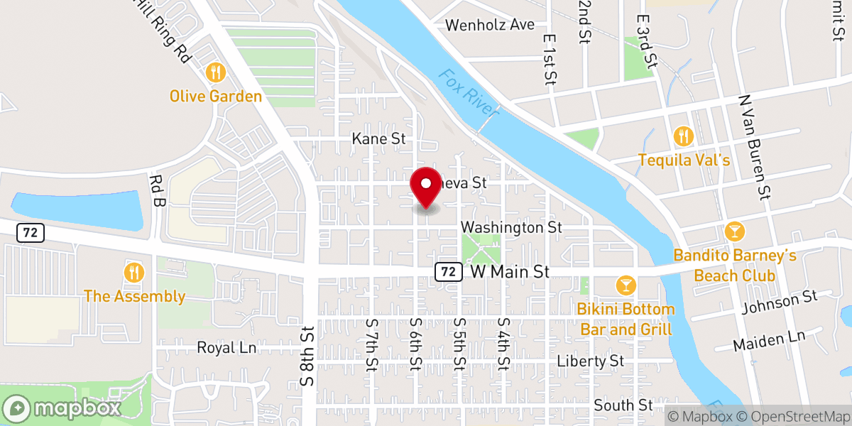 Map showing location of St James' Episcopal Church
