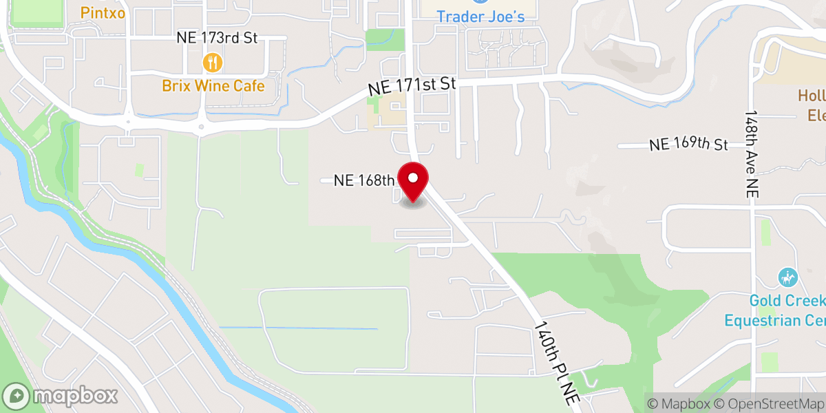 Map showing location of Woodinville Alliance Church