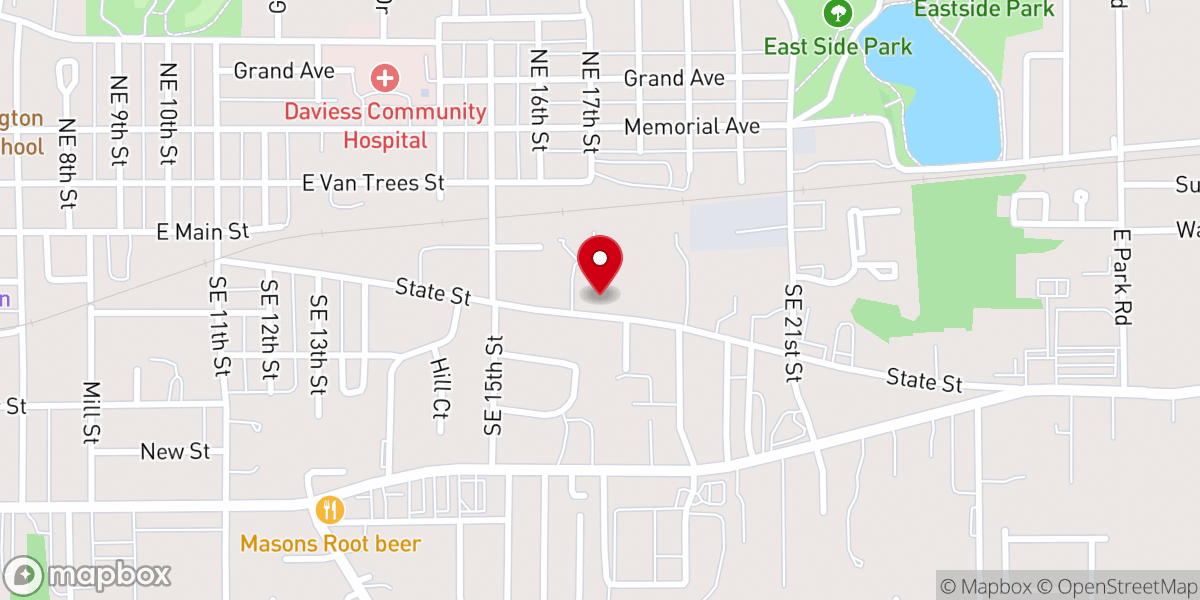 Map showing location of Trinity Gospel Tabernacle