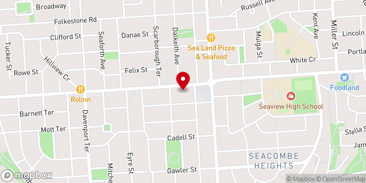 Map showing location of All Nations Baptist Church