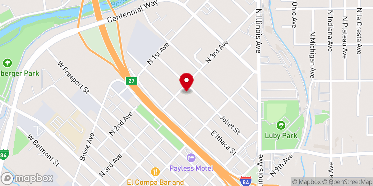 Map showing location of Iglesia Misionera