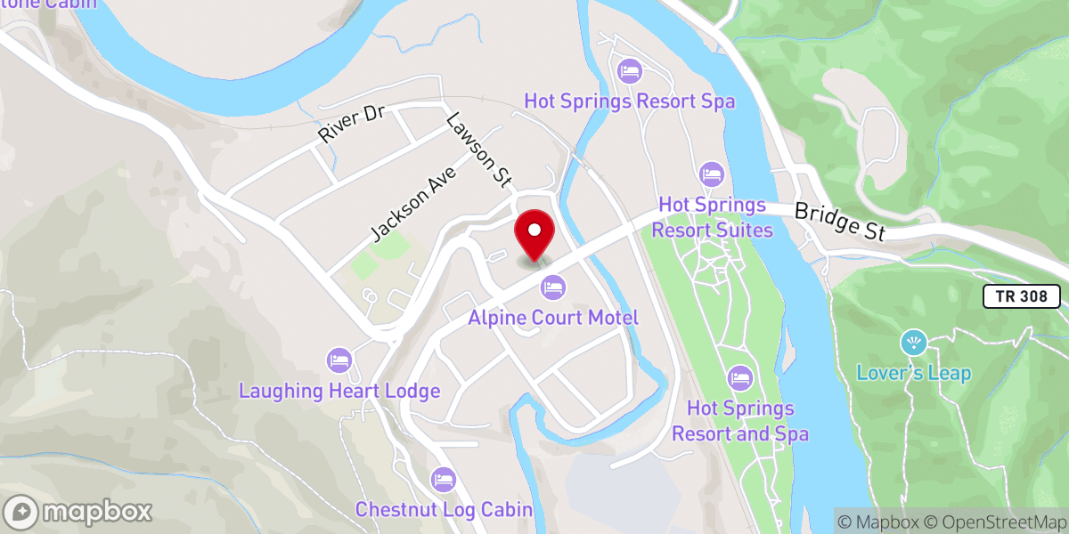 Map showing location of Dorland Memorial Church