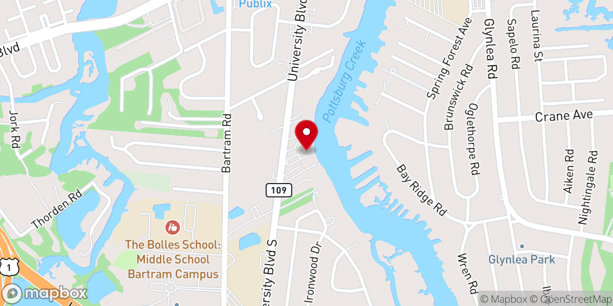 Map showing location of Cypress Grove Church