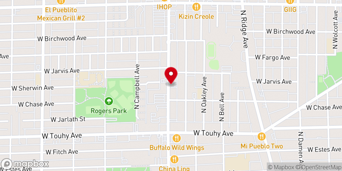 Map showing location of The Northside Community Church