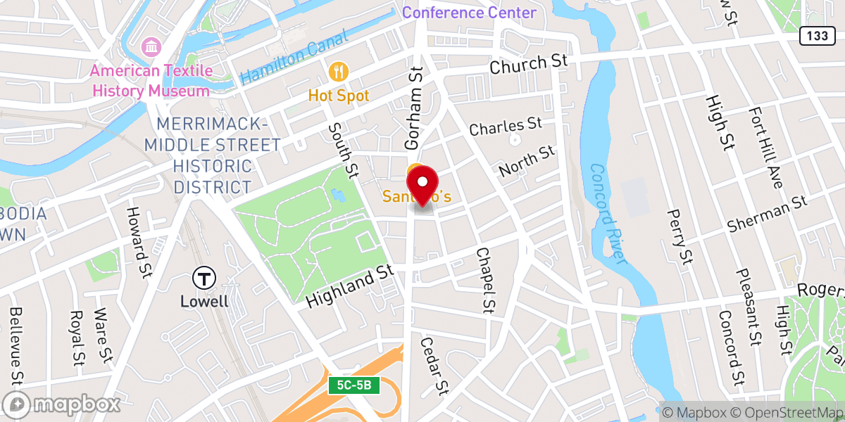 Map showing location of Saint John’s Episcopal Church
