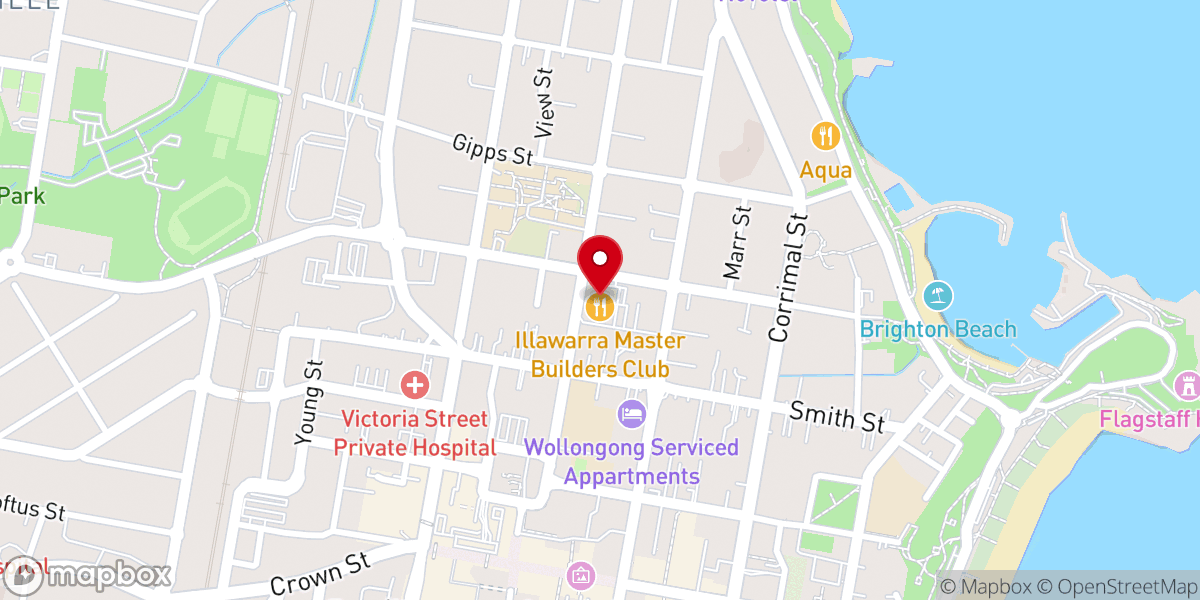 Map showing location of The Builders Club