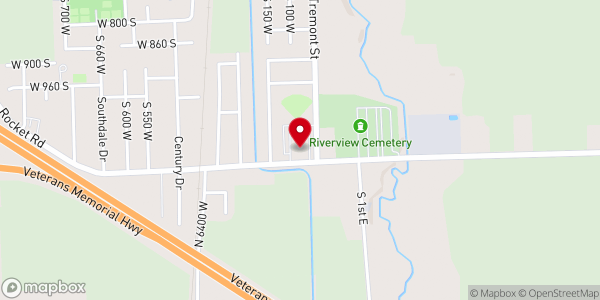 Map showing location of Elwood 2nd Ward