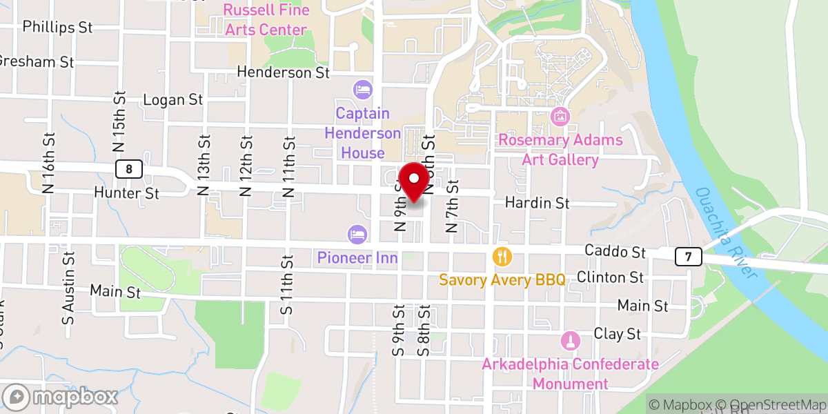 Map showing location of Smyrna United Methodist Church