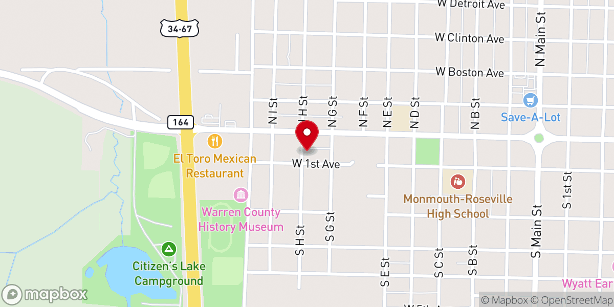 Map showing location of Grace Bible Church