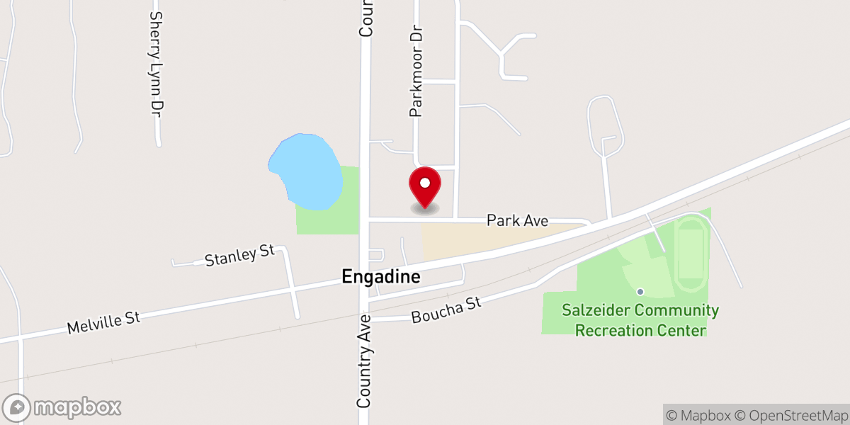 Map showing location of Engadine United Methodist Church