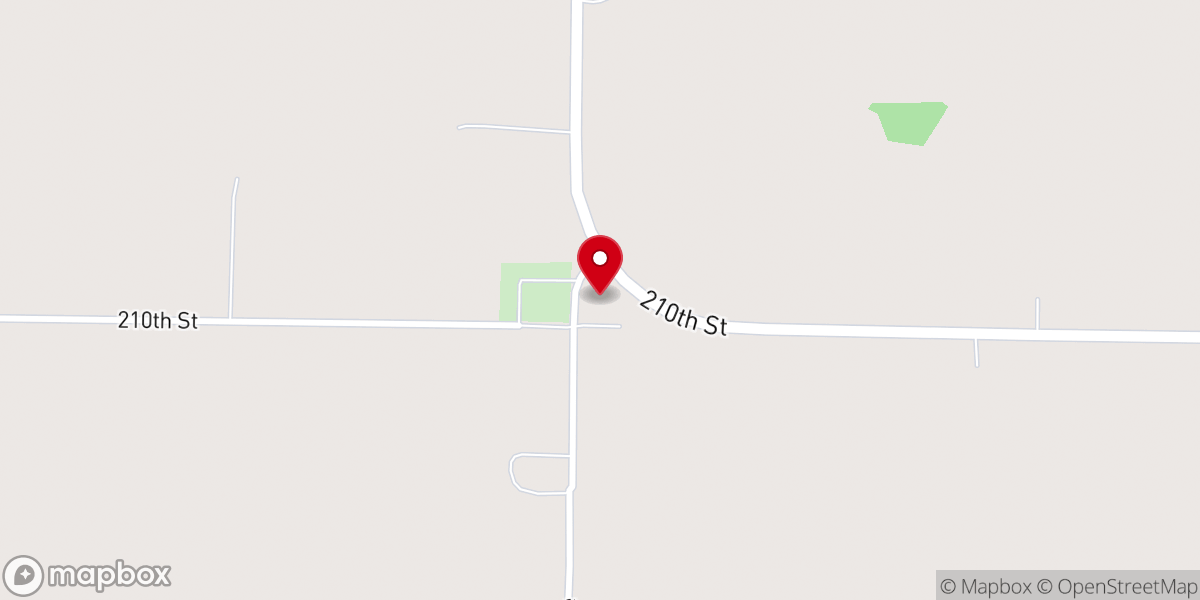 Map showing location of Ohio Church