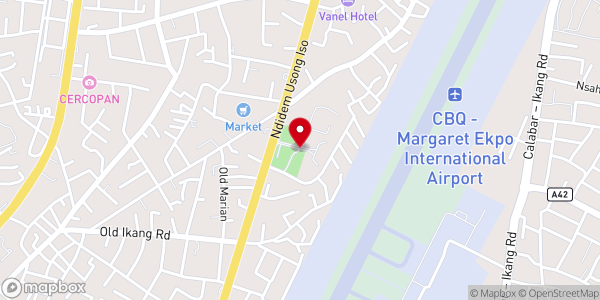 Map showing location of The Redeemed Evangelical Mission (Trem)