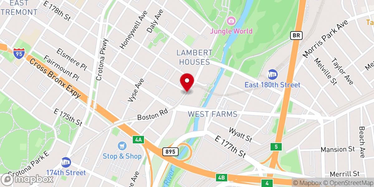 Map showing location of House of Glory Ministry