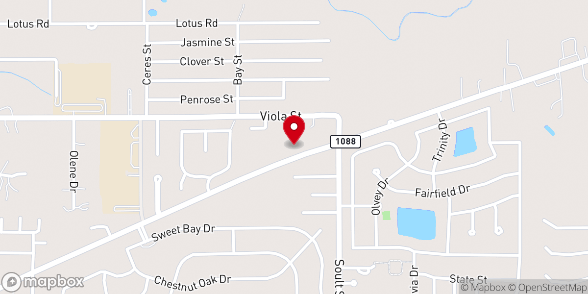 Map showing location of Mandeville Christian Fellowship Church - Food Distribution Center