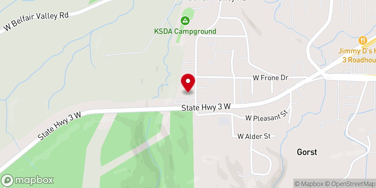 Map showing location of Full Gospel Fellowship