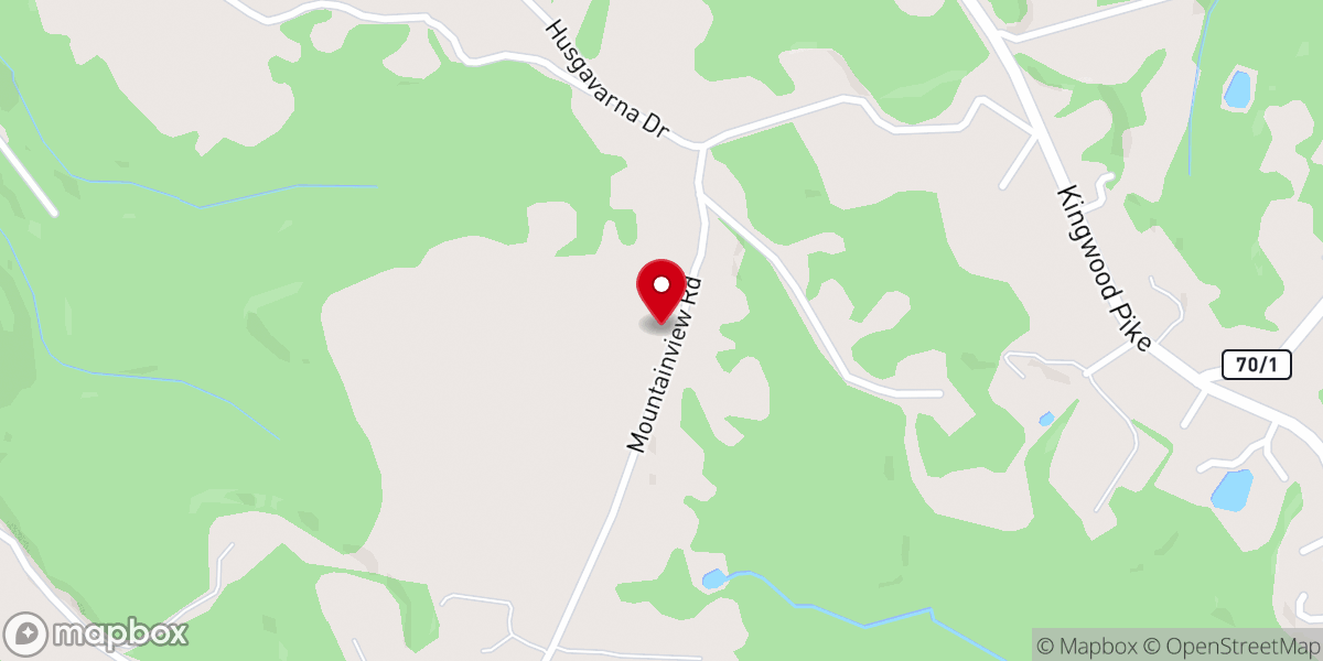 Map showing location of Mt. View Free Methodist Church