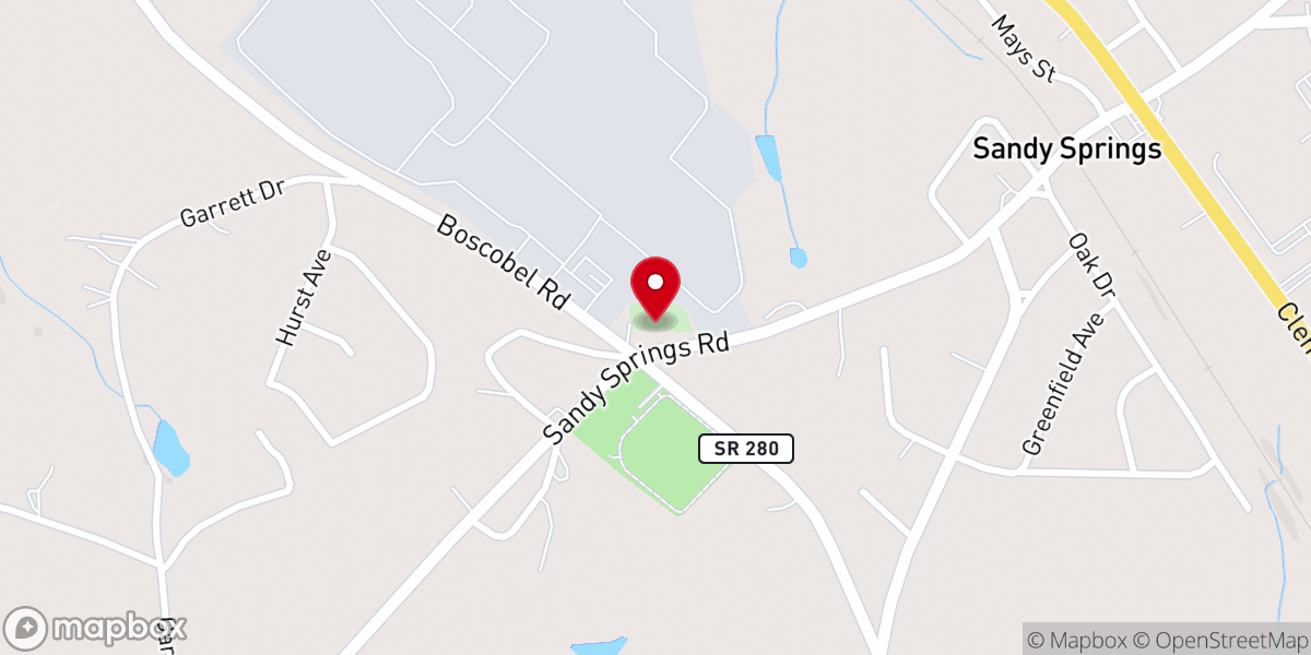 Map showing location of Mount Zion Church