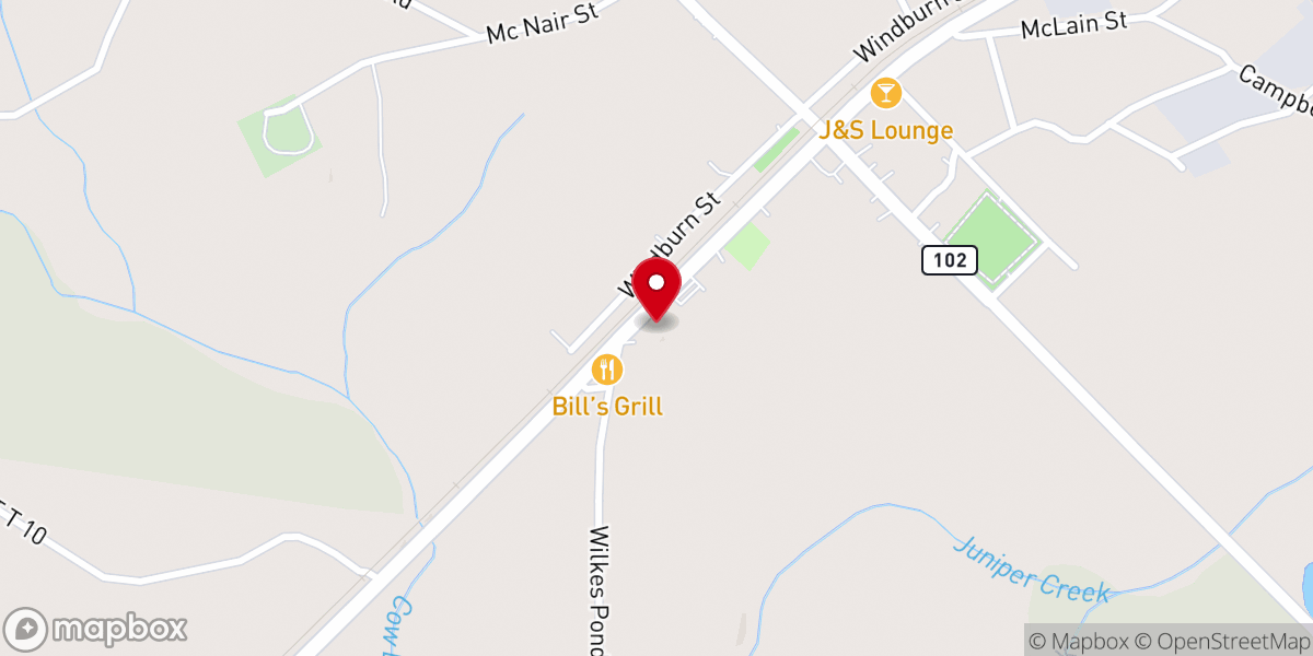 Map showing location of Patrick Presbyterian Church
