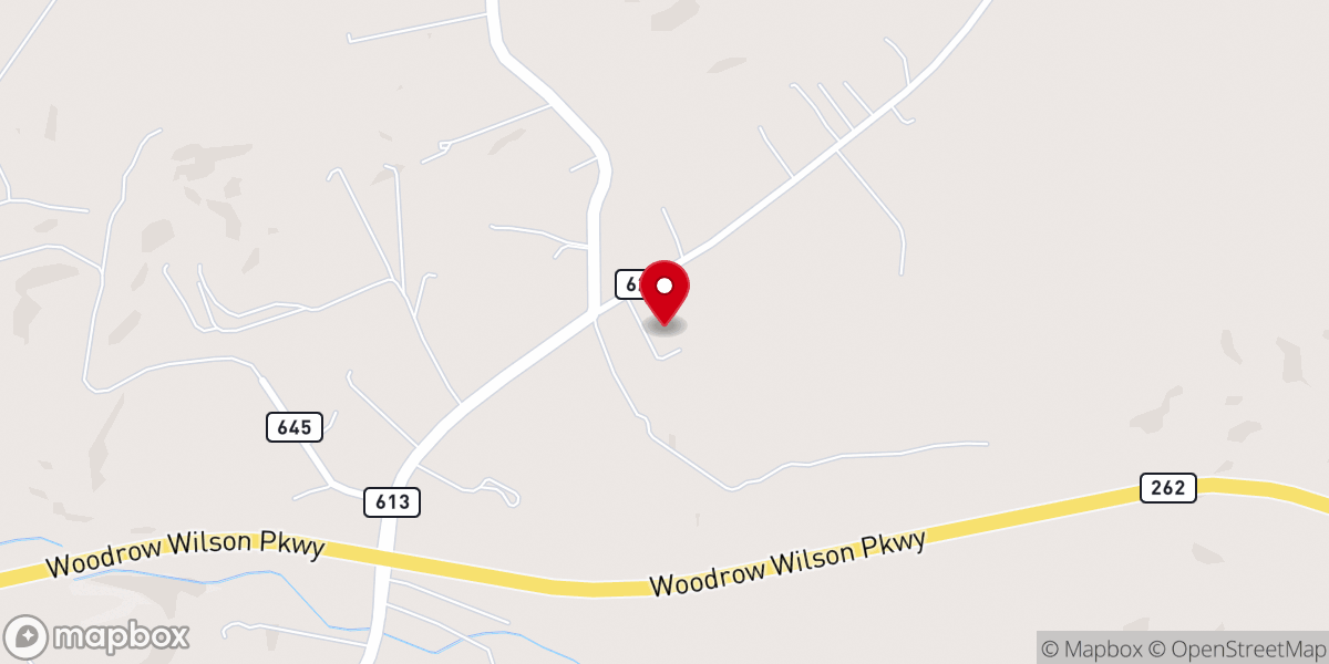 Map showing location of Staunton Orthodox Presbyterian Church