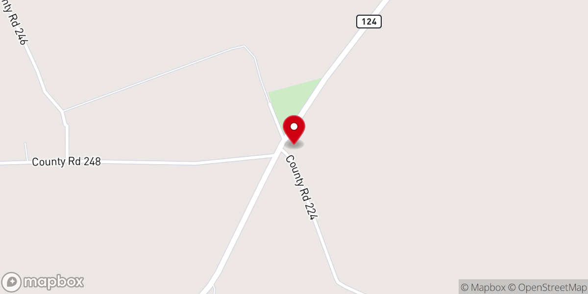 Map showing location of Youngblood Church