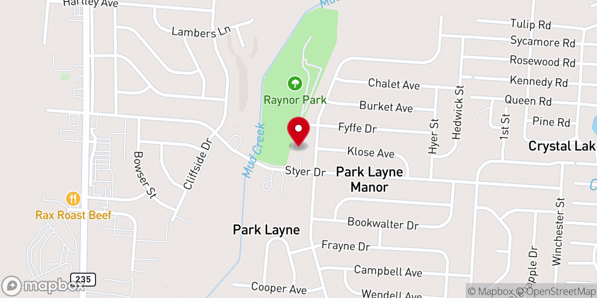 Map showing location of Park Layne United Brethren