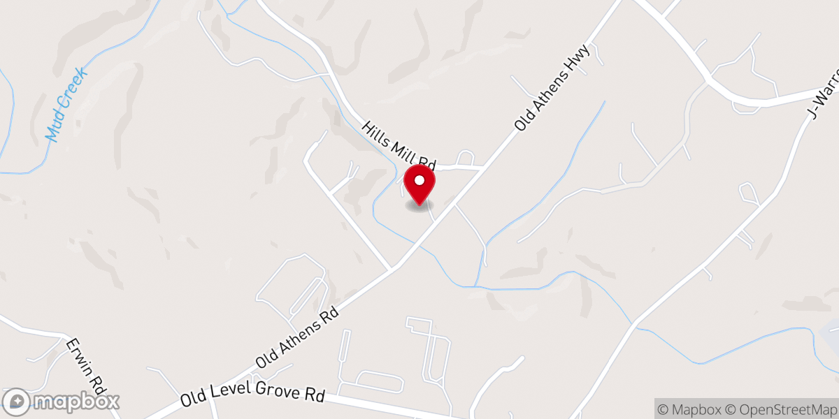 Map showing location of independent baptist church