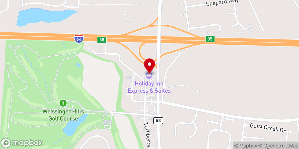 Map showing location of Holiday Inn Express & Suites Shelbyville