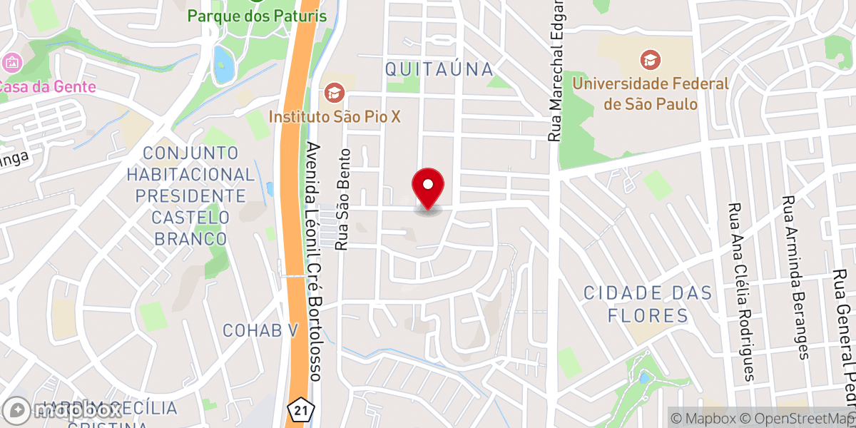 Map showing location of Mitra Diocesana de Osasco