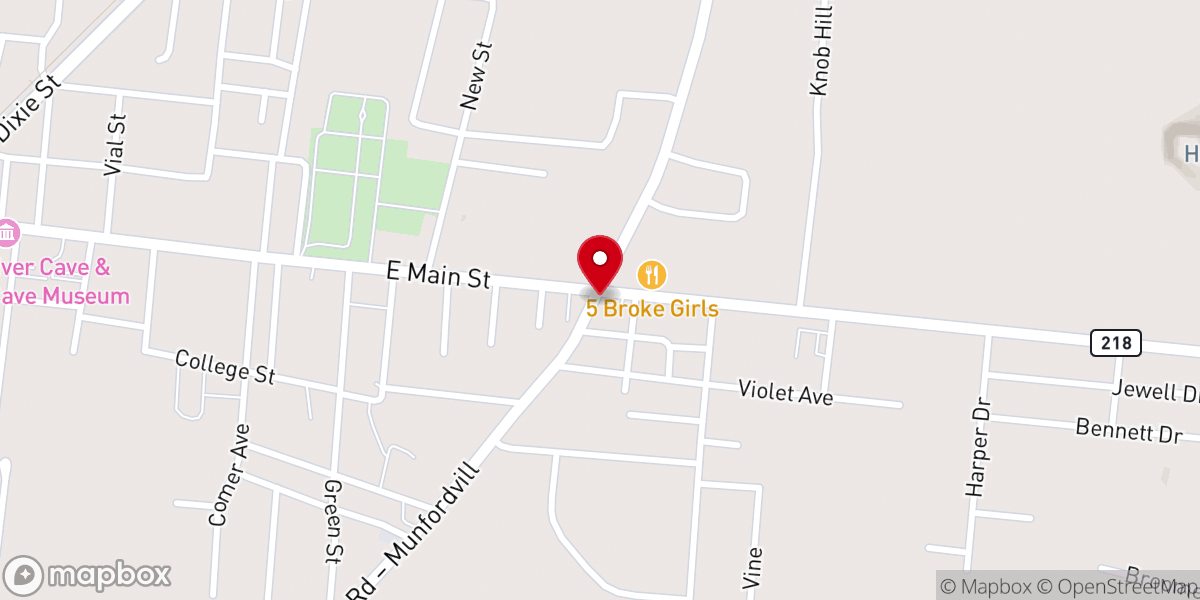 Map showing location of Christian Worship Center