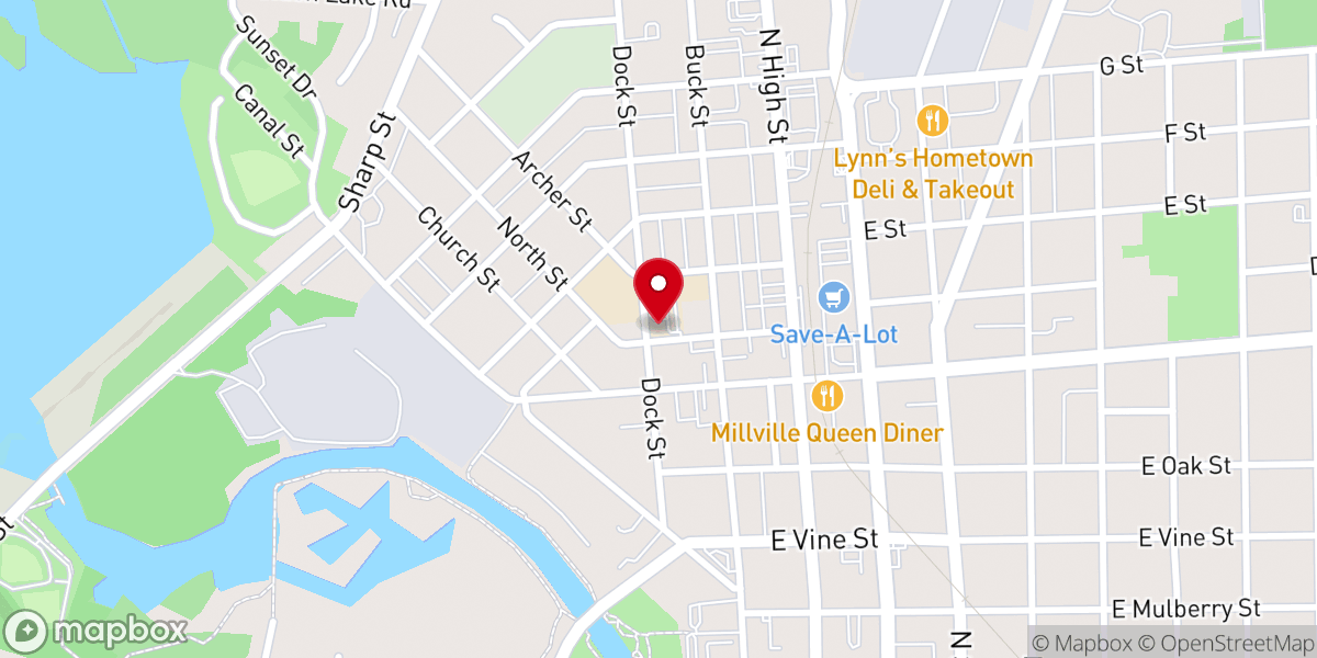 Map showing location of All Saints Catholic Parish