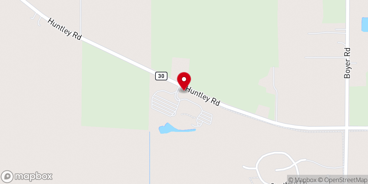 Map showing location of Willow Creek Community Church Huntley