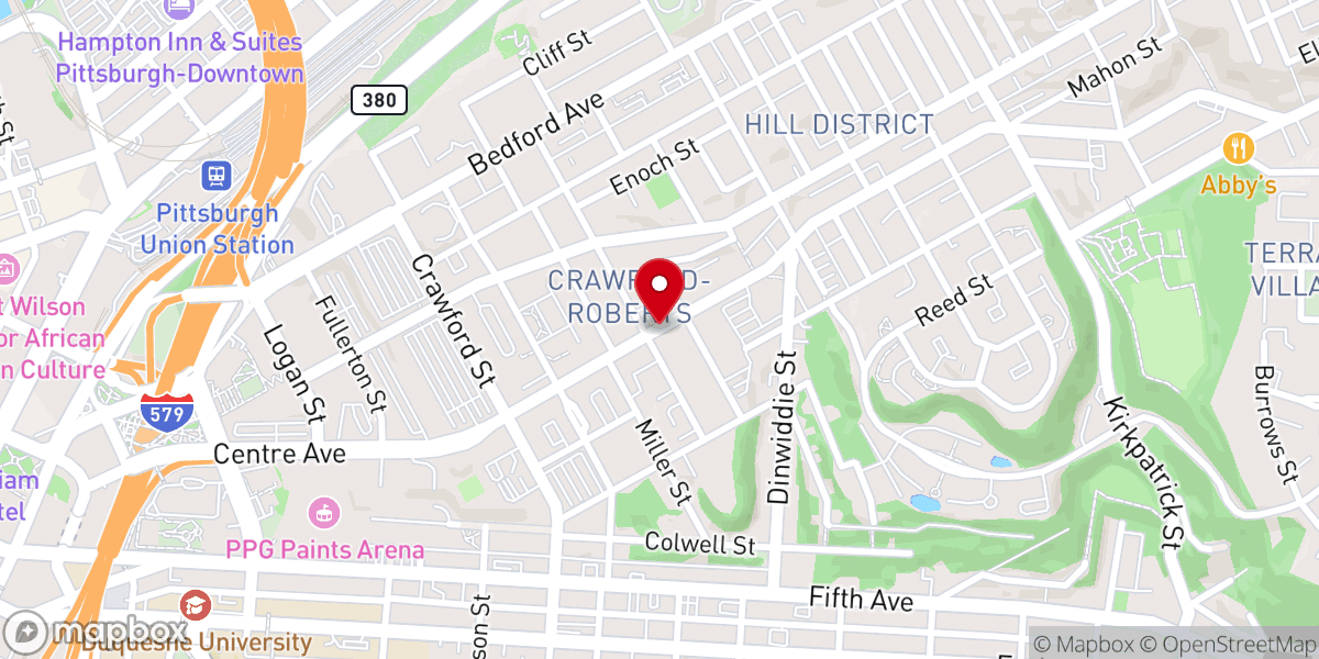 Map showing location of First Emanuel Tabernacle Baptist Church