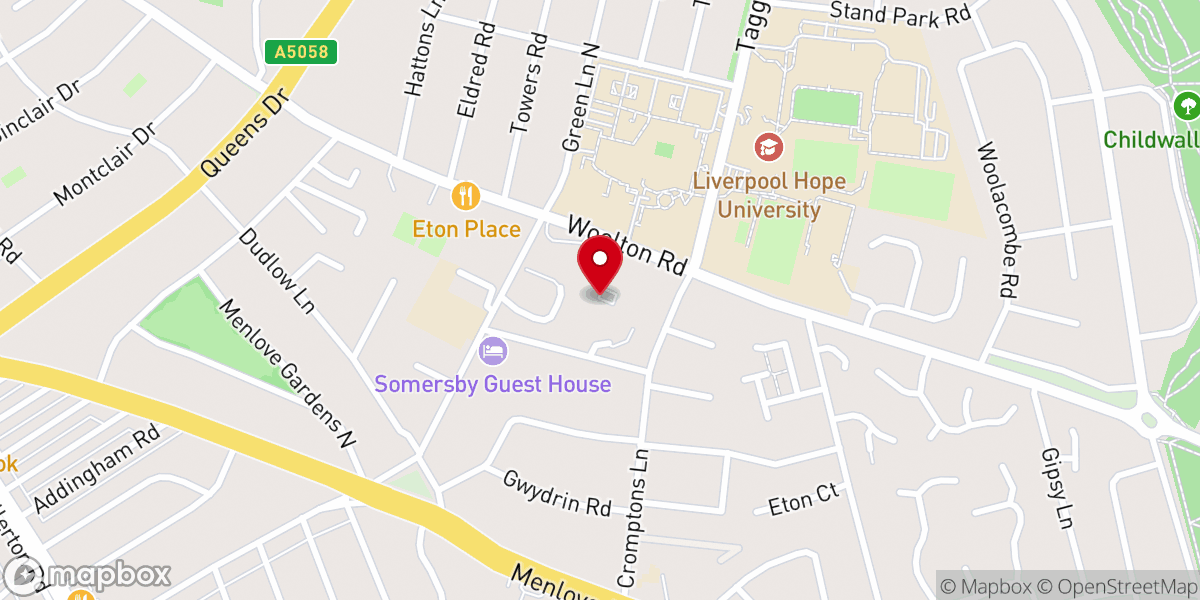 Map showing location of Our Lady of the Annunciation - Bishop Eton