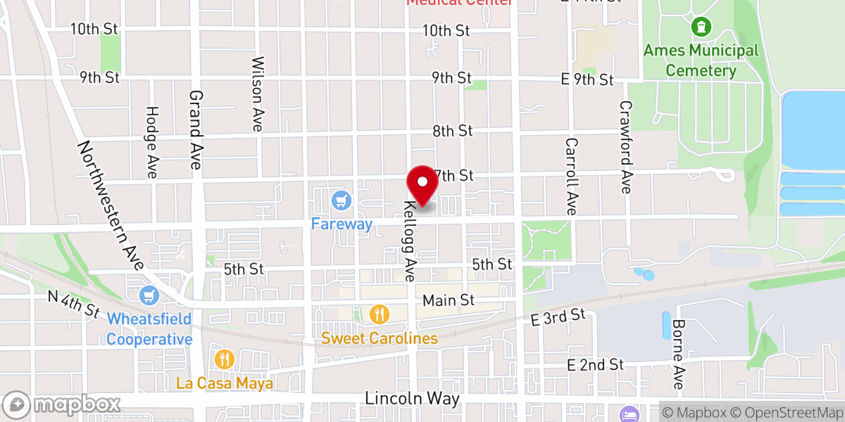 Map showing location of Garden Prairie Church