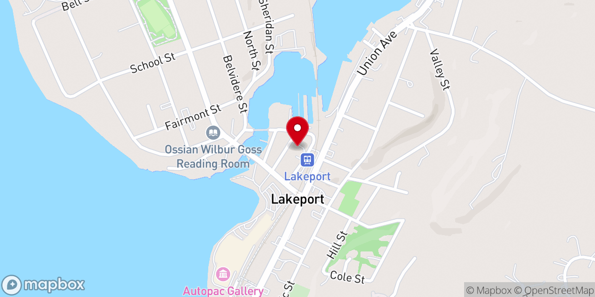 Map showing location of United Baptist Church of Lakeport