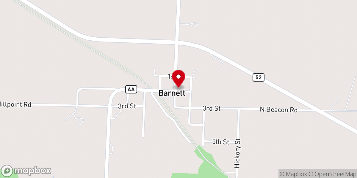 Map showing location of Ridge View Mennonite Church