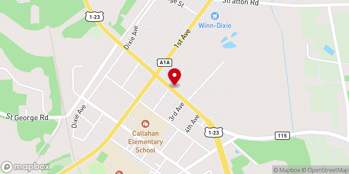 Map showing location of Crossroads Church