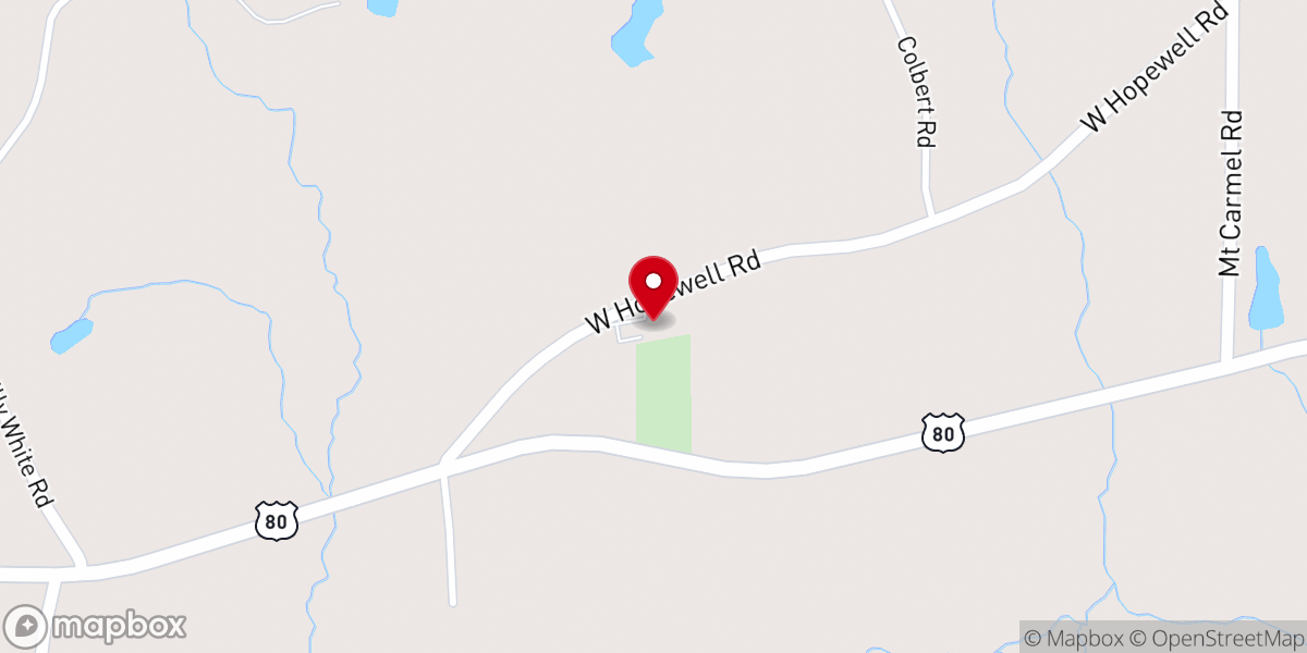 Map showing location of Bethel Church